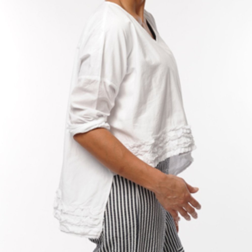 So Cute Crop Front Long Back Boxy Pandora Top NWT